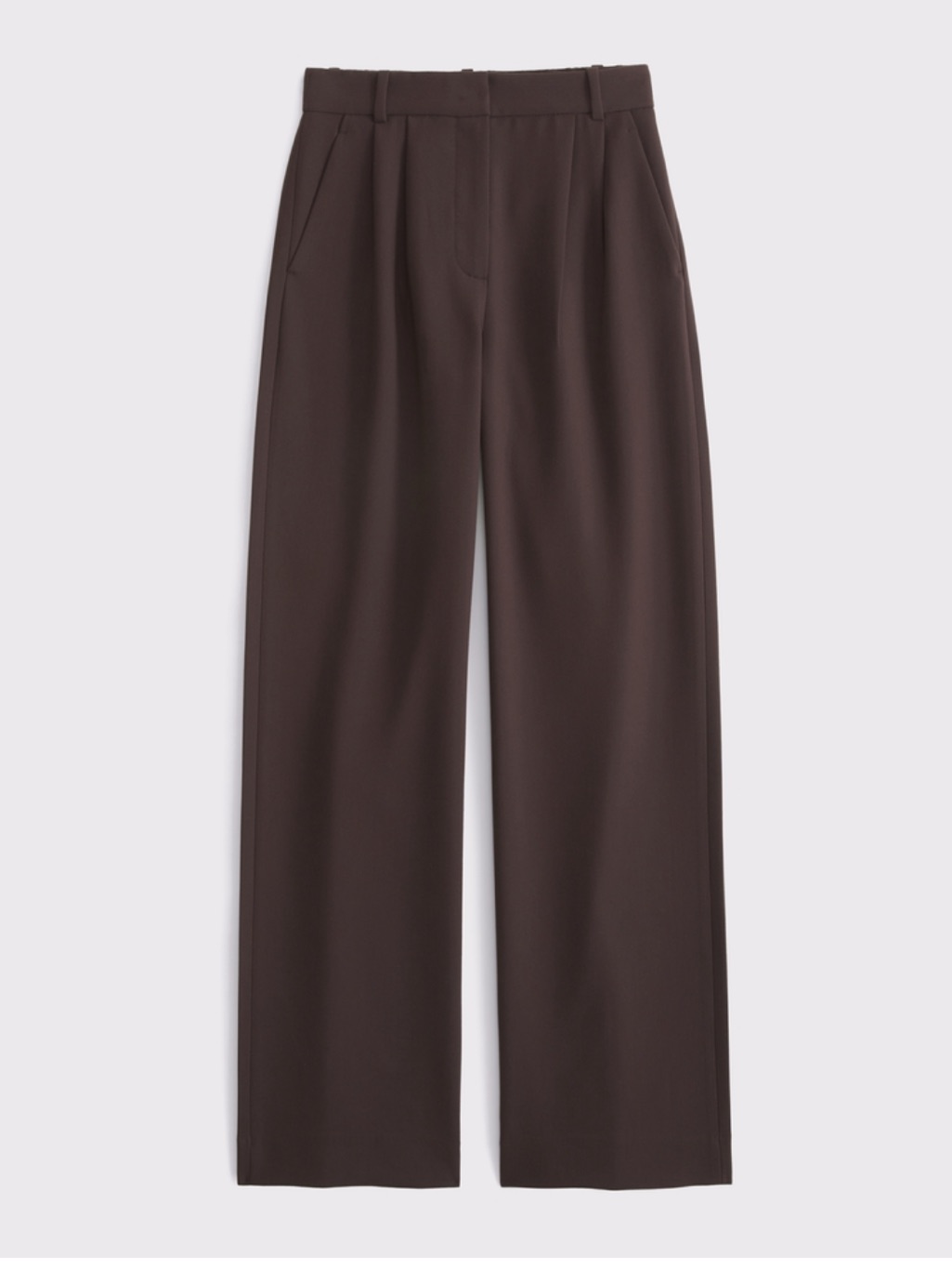 Nwt Abercrombie Sloane Tailored Wide Leg Pants - Dark Coffee | 24 Regular
